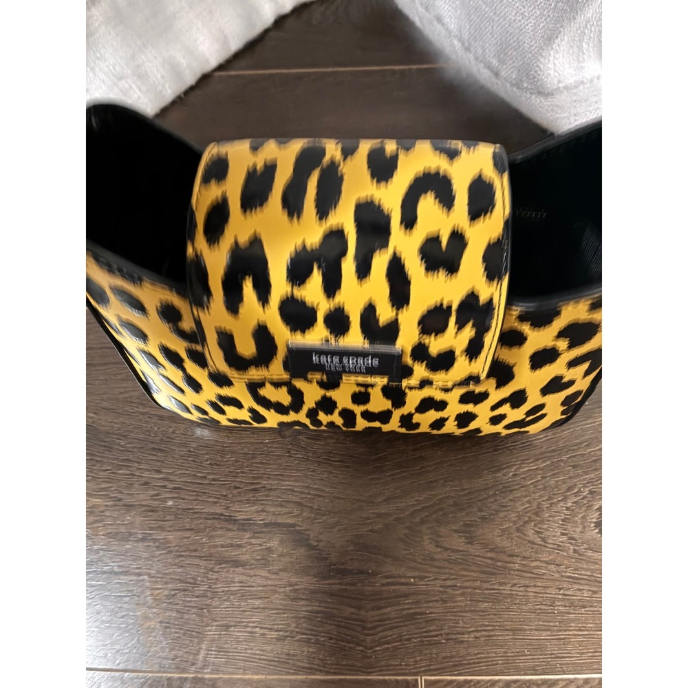 Kate Spade New York Sam Icon mini tote Leopard Print Bag Patent Animal - Picture 5 of 6